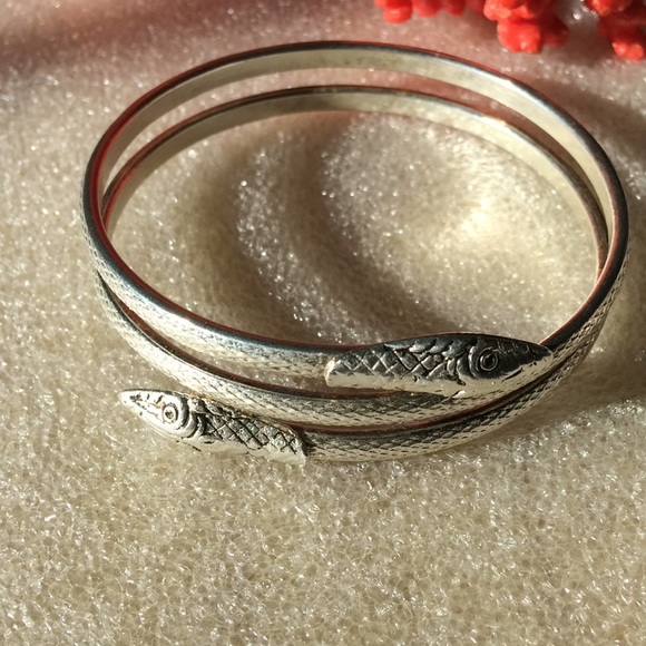 Vintage double head snake bracelet - Picture 2 of 4